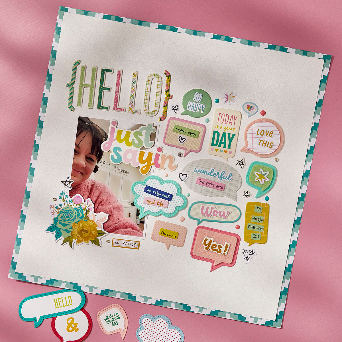 Spellbinders Just Sayin Embellishment Full Set bd-0903 hello