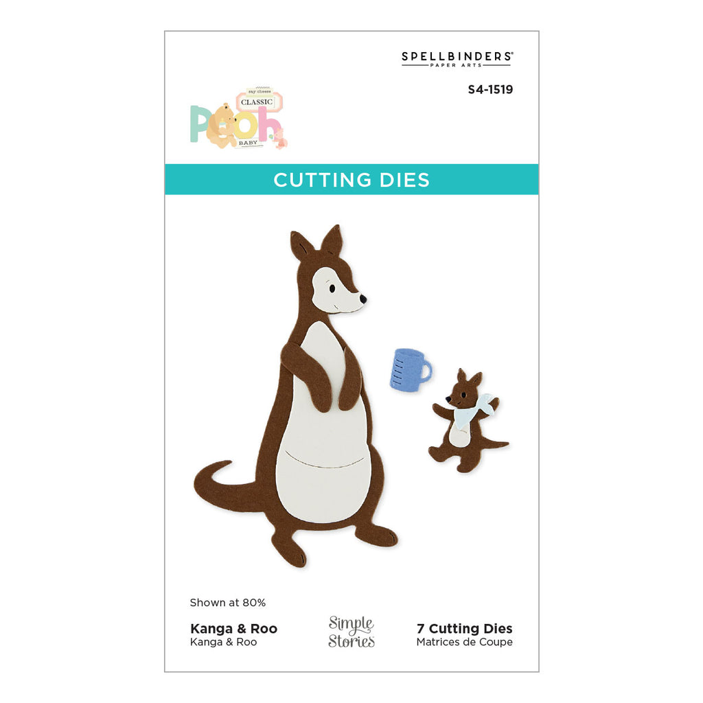 Spellbinders Kanga and Roo Characters Etched Dies s4-1519
