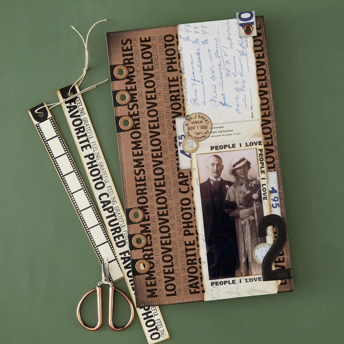 Spellbinders Keepsake Strips Clear Stamp Set stp-280 people I love memories card