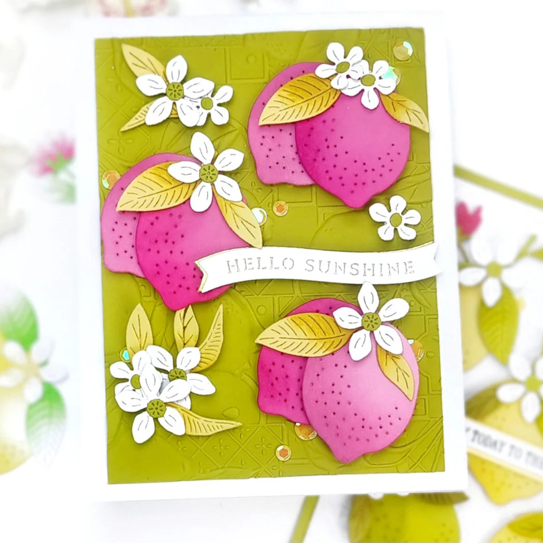 Spellbinders La Dolce Vita Banners Etched Dies s1-173 lemon