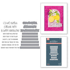 Spellbinders La Dolce Vita Sentiments BetterPress Plate and Die Set bp-309