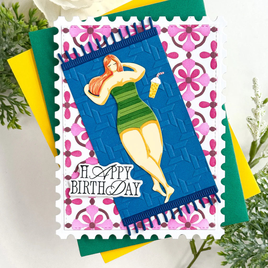 Spellbinders La Dolce Vita Sentiments BetterPress Plate and Die Set bp-309 happy