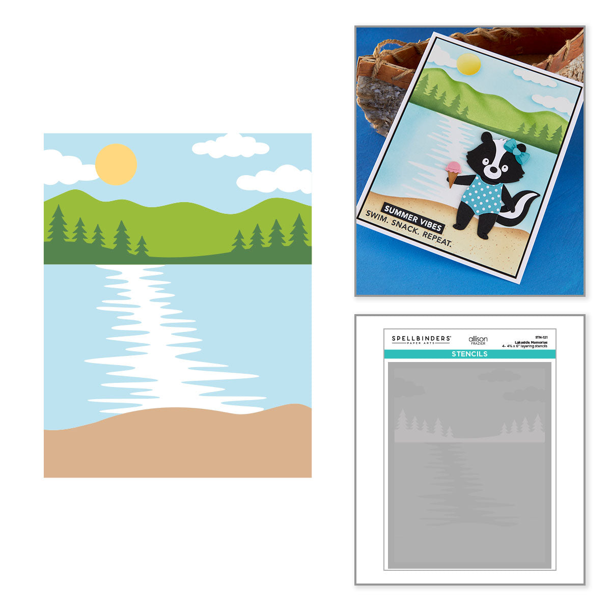Spellbinders Lakeside Memories Layered Stencil stn-121