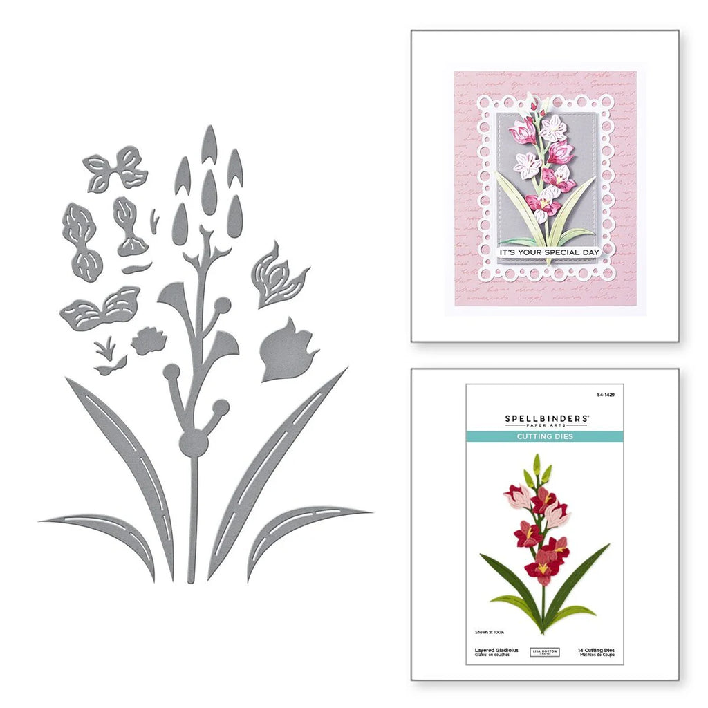 Spellbinders Layered Gladiolus Etched Dies s4-1429