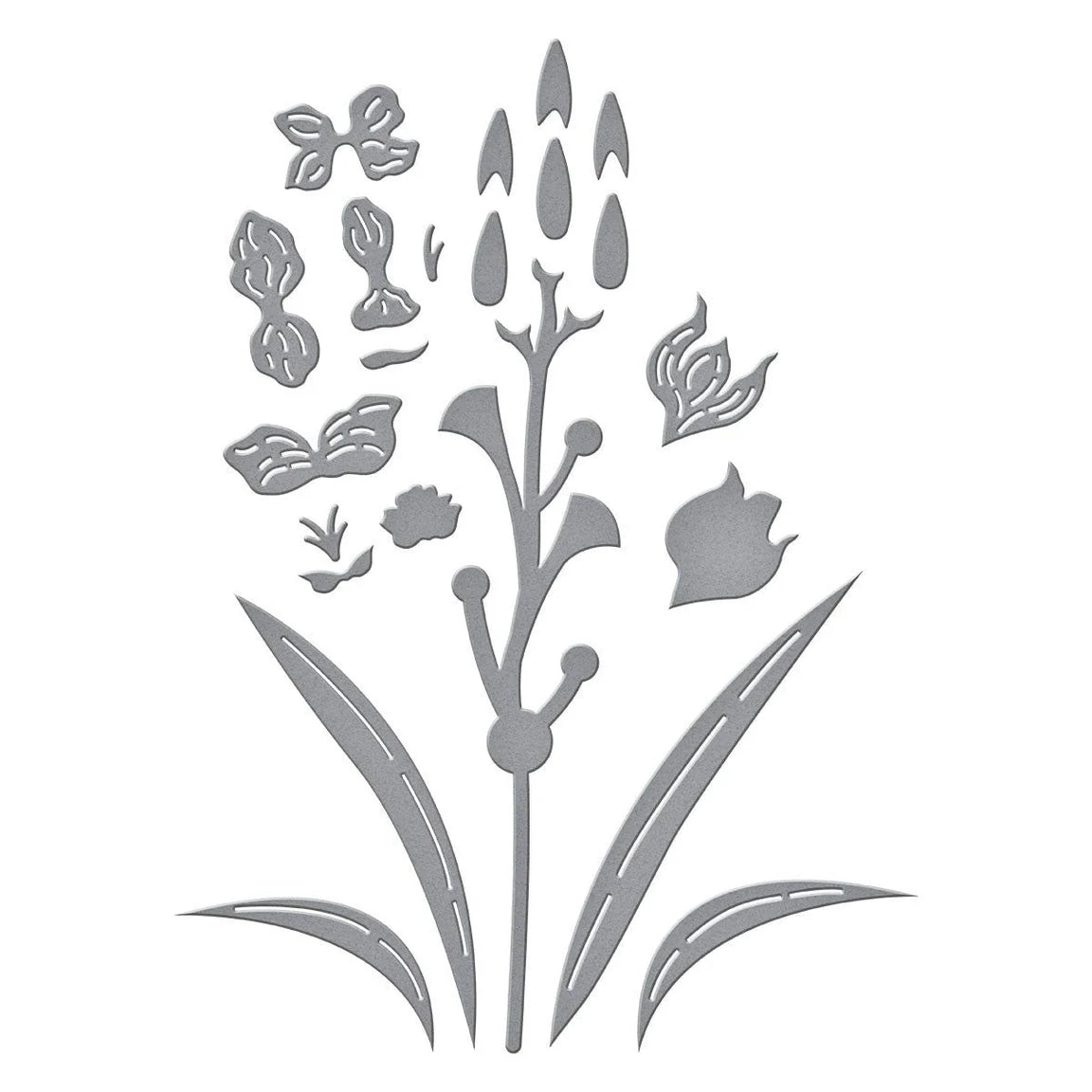 Spellbinders Layered Gladiolus Etched Dies s4-1429 dies