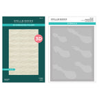 Spellbinders Layered Harlequin 3D Embossing Folder and Stencil Bundle