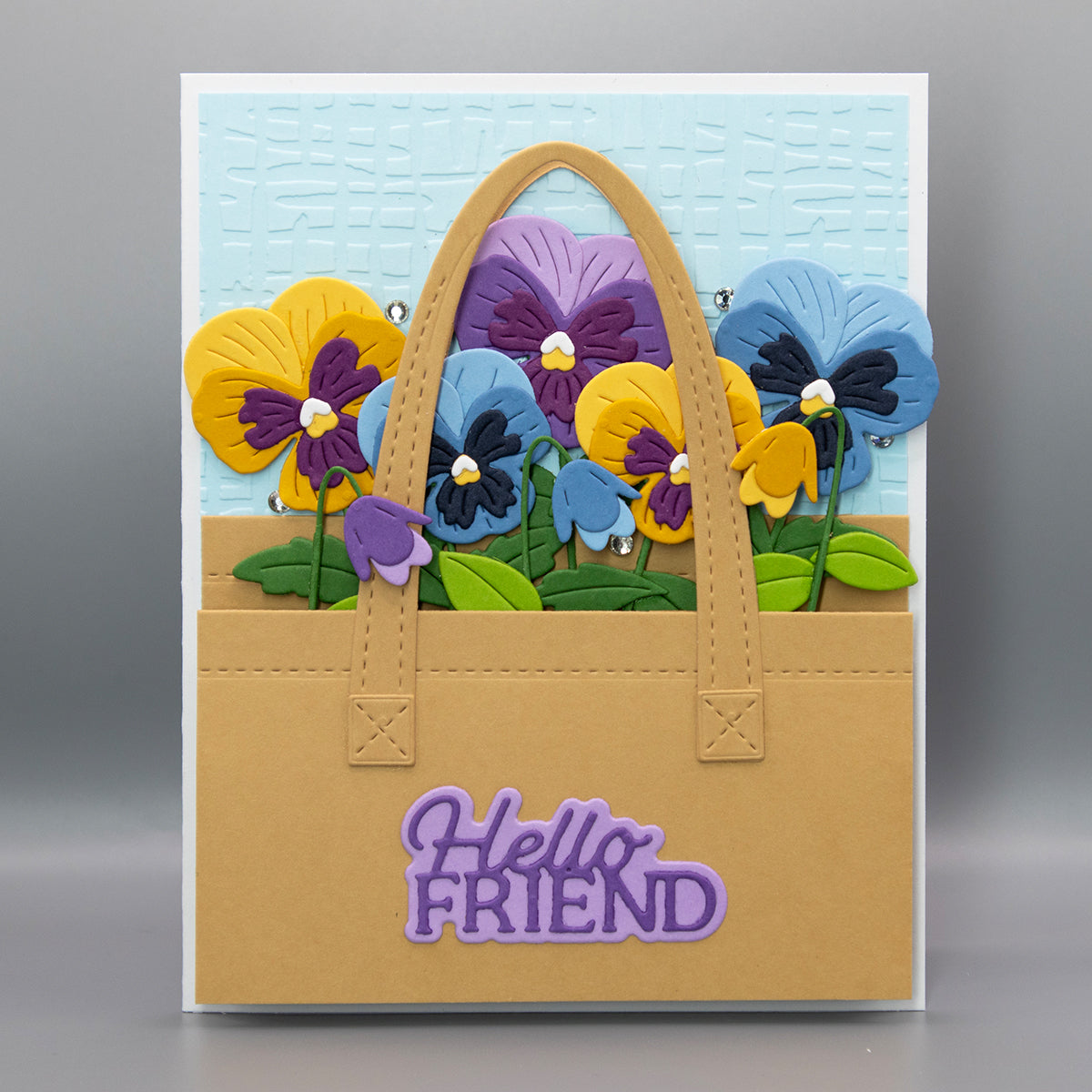 Spellbinders Layered Hello Friend Etched Dies s1-184 flowers