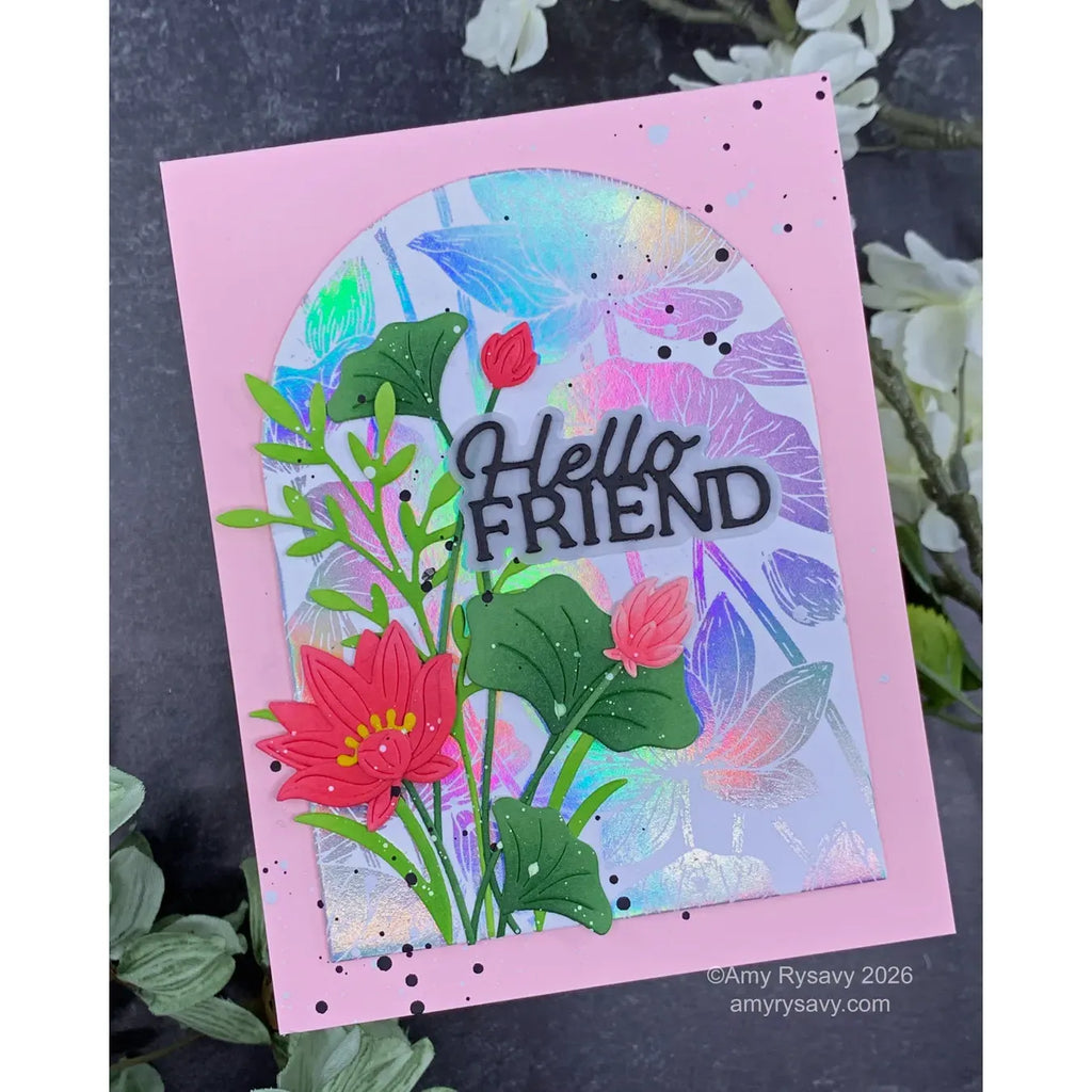 Spellbinders Layered Hello Friend Etched Dies s1-184 hello friend