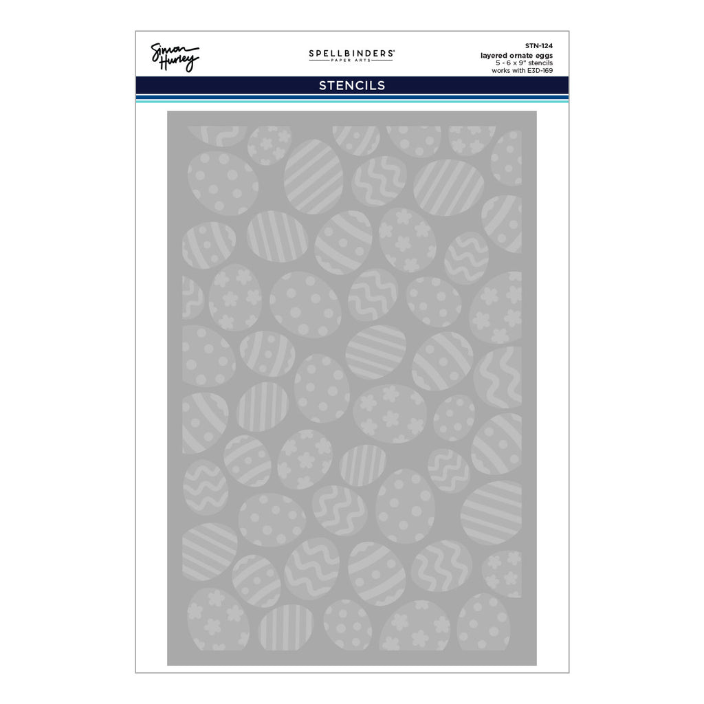 Spellbinders Layered Ornate Eggs Stencils stn-124