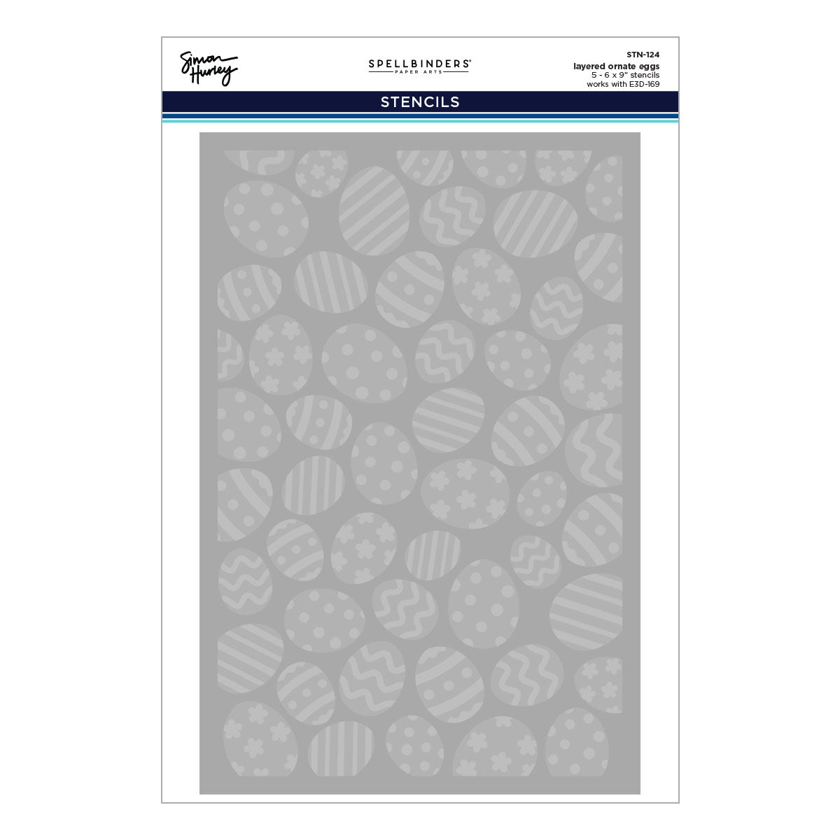 Spellbinders Layered Ornate Eggs Stencils stn-124