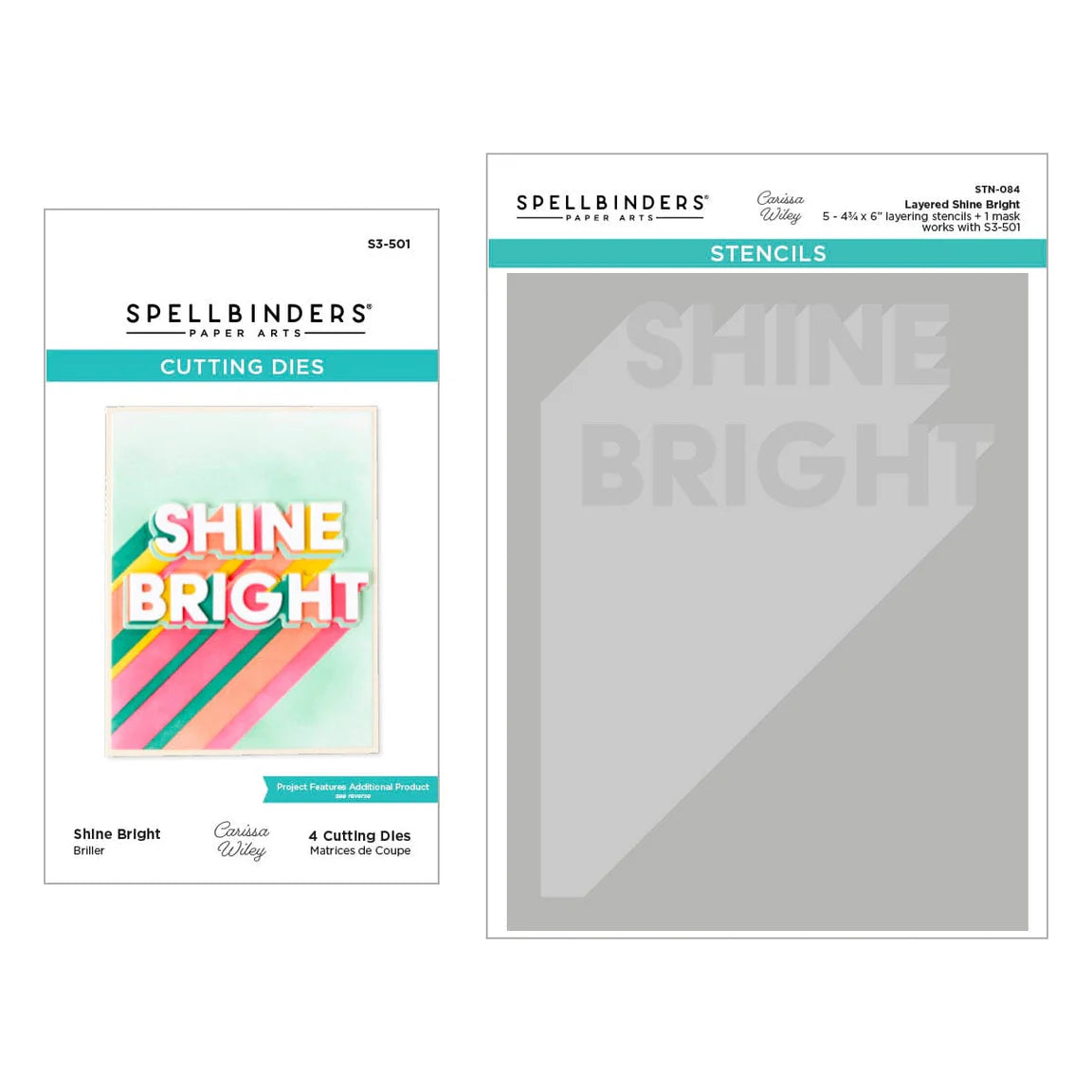 Spellbinders Layered Shine Bright Die and Stencil Set bd-0900
