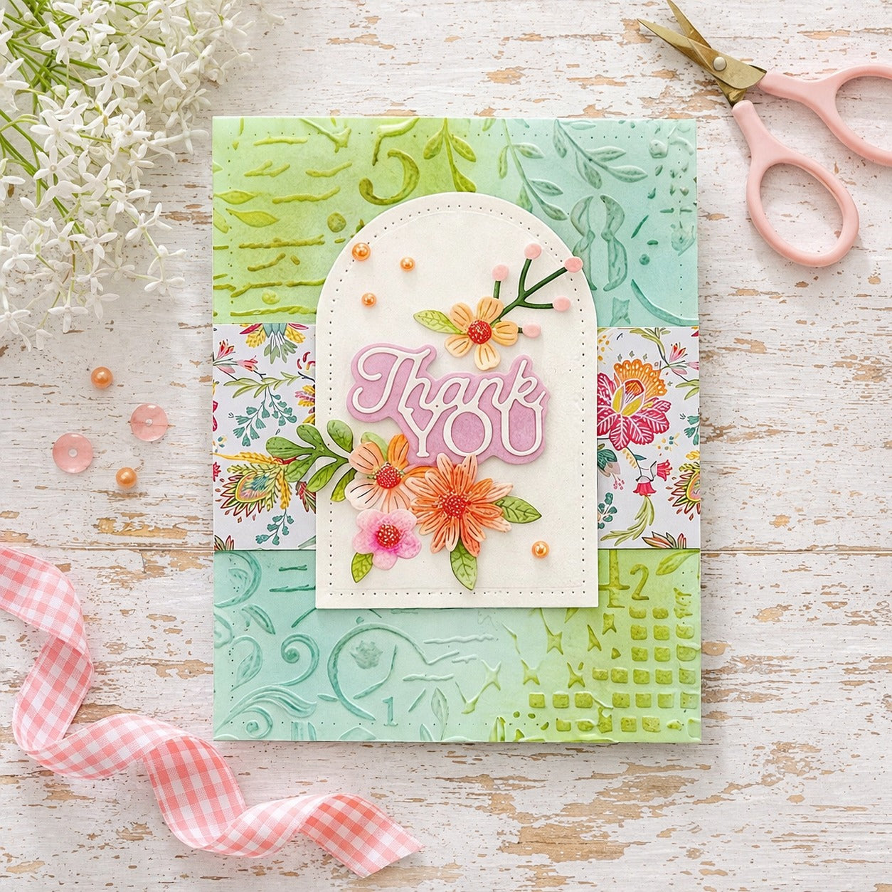 Spellbinders Layered Thank You Etched Dies s1-185 patterns