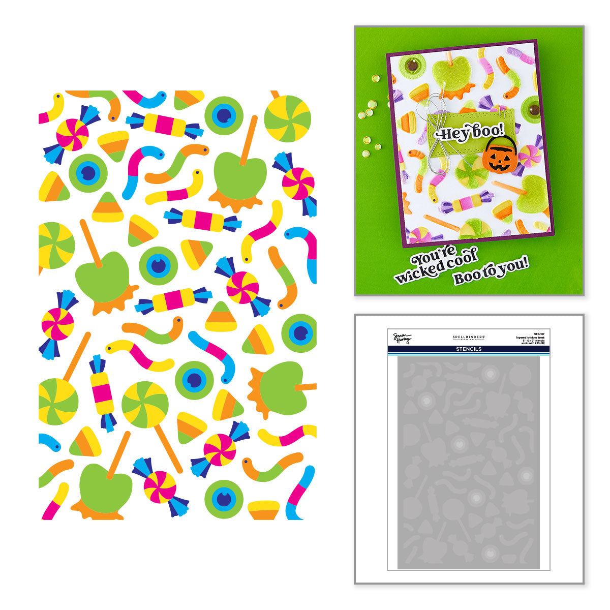 Spellbinders Layered Trick or Treat Stencils stn-137