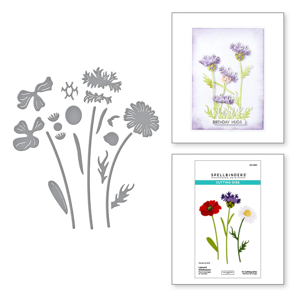 Spellbinders Layered Wildflowers Etched Dies s4-1430