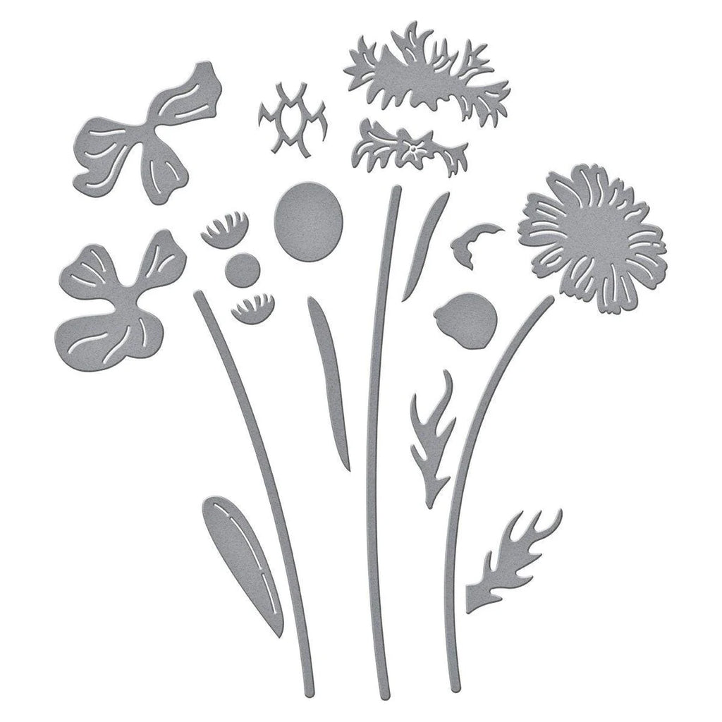Spellbinders Layered Wildflowers Etched Dies s4-1430 dies
