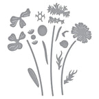 Spellbinders Layered Wildflowers Etched Dies s4-1430 dies