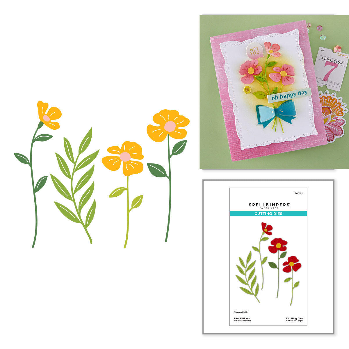 Spellbinders Leaf and Bloom Etched Dies s4-1512