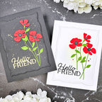 Spellbinders Leaf and Bloom Etched Dies s4-1512 hello friend