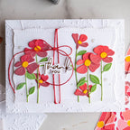 Spellbinders Leaf and Bloom Etched Dies s4-1512 thank you