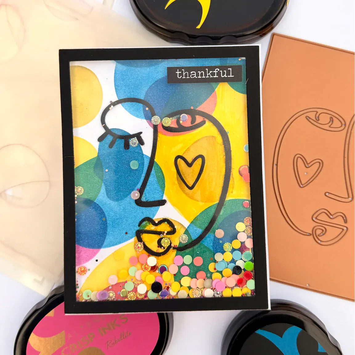 Spellbinders Line of Being Etched Dies s5-729 thankful