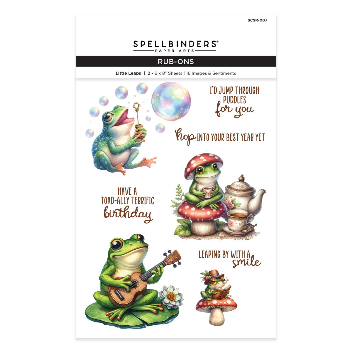 Spellbinders Little Leaps Rub On Sheets scsr-007