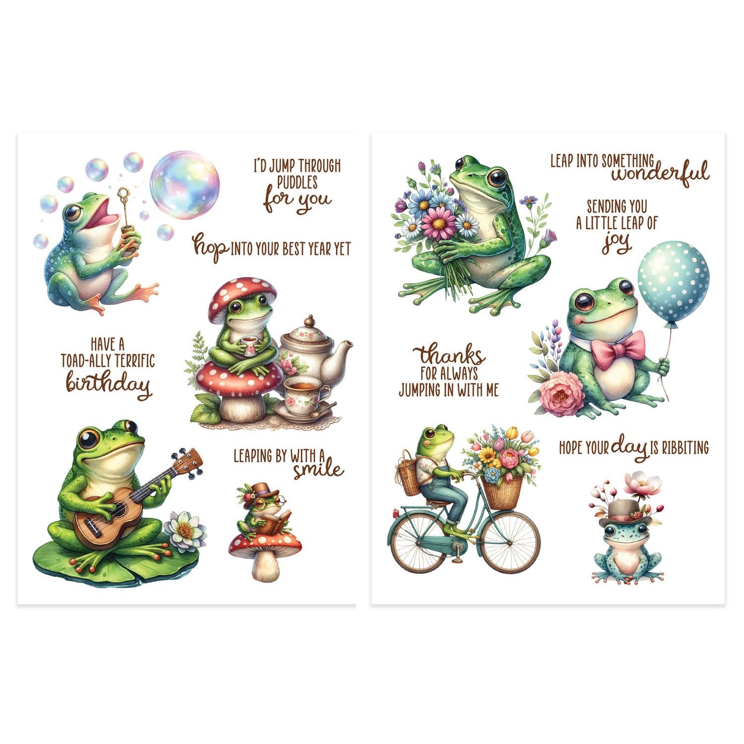 Spellbinders Little Leaps Rub On Sheets scsr-007 sheets