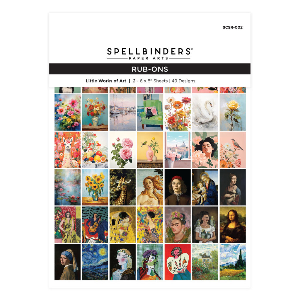 Spellbinders Little Works of Art Rub-On Sheets scsr-002
