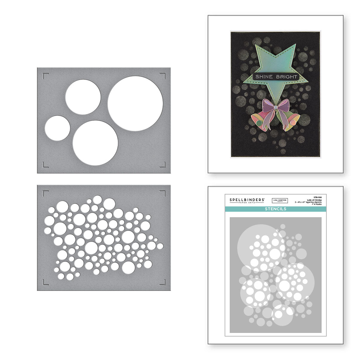 Spellbinders Lots of Circles Stencils stn-106