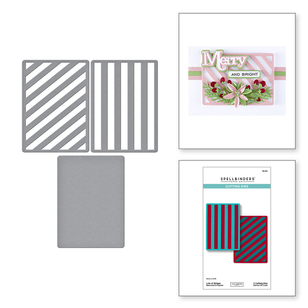 Spellbinders Lots of Stripes Etched Dies s5-691
