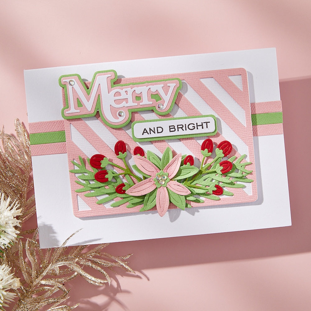 Spellbinders Lots of Stripes Etched Dies s5-691 merry