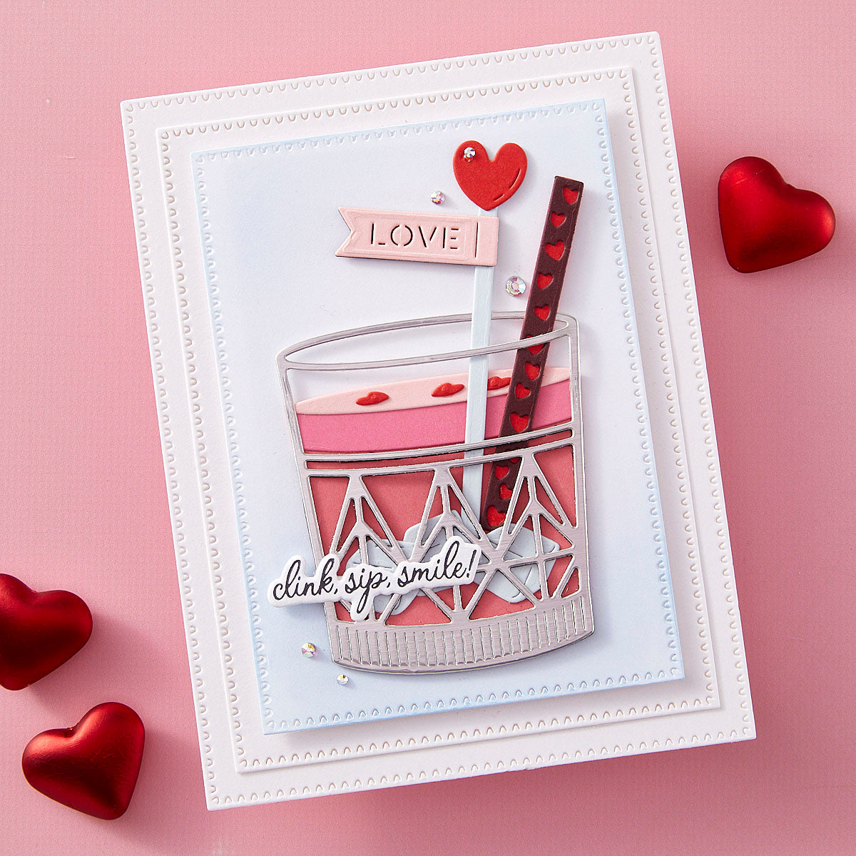 Spellbinders Love on the Rocks Etched Dies s5-668 love