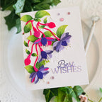 Spellbinders Magical Fuchsia Etched Dies s3-574 best wishes