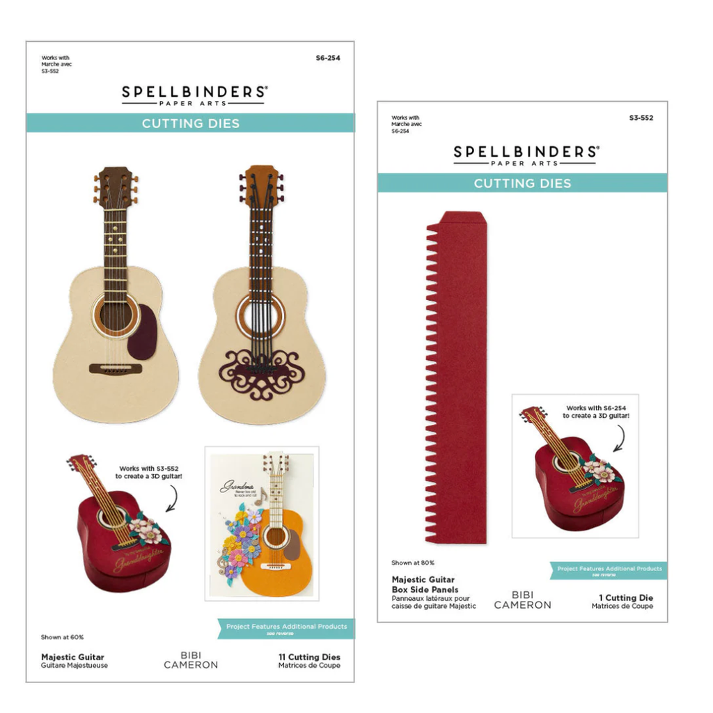 Spellbinders Majestic Guitar Box Creator Die Bundle
