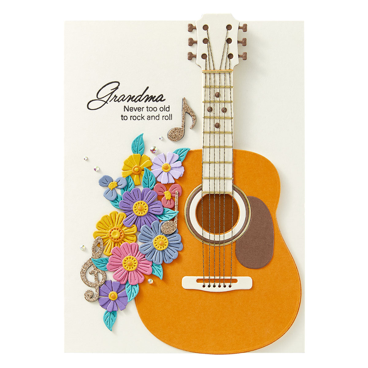 Spellbinders Majestic Guitar Etched Dies s6-254 grandma