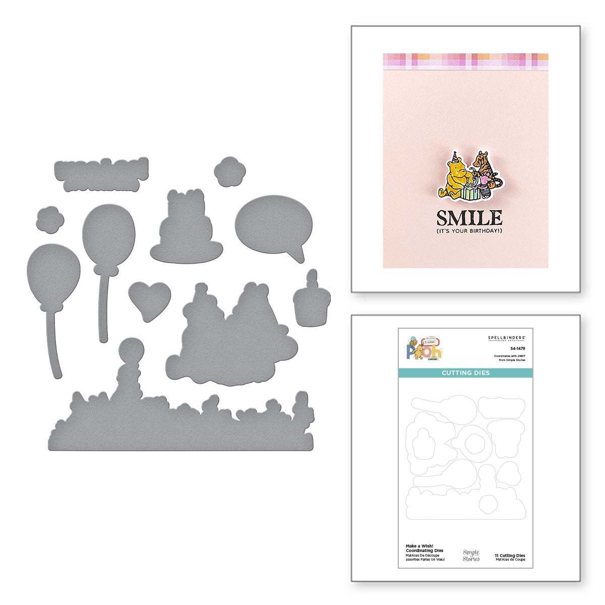 Spellbinders Make A Wish Coordinating Etched Dies Set s4-1479