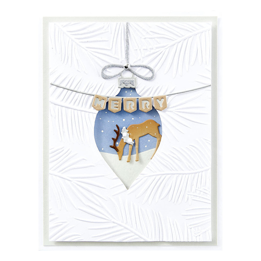 Spellbinders Mantle Decorations Etched Dies s4-1398 merry