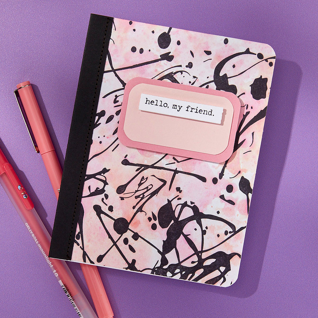 Spellbinders Memo Splatter BetterPress Plate bp-302 hello
