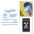 Spellbinders Meowy Christmas Sentiments Press and Foil Plates and Die Set bp-375