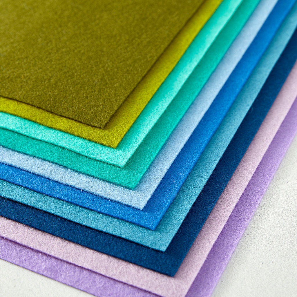 Spellbinders Merino Wool Felt Sheets Cool Collection fs-003 close up