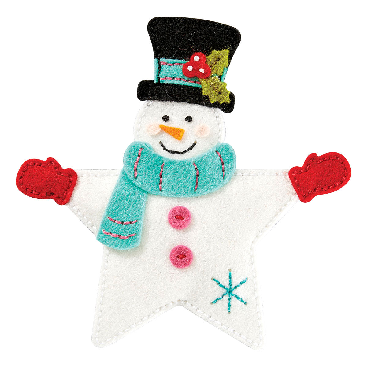Spellbinders Merino Wool Felt Sheets Cool Collection fs-003 snowman