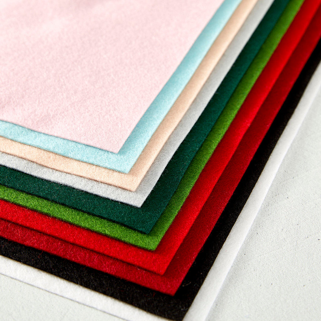 Spellbinders Merino Wool Felt Sheets Holiday Collection fs-001 closeup