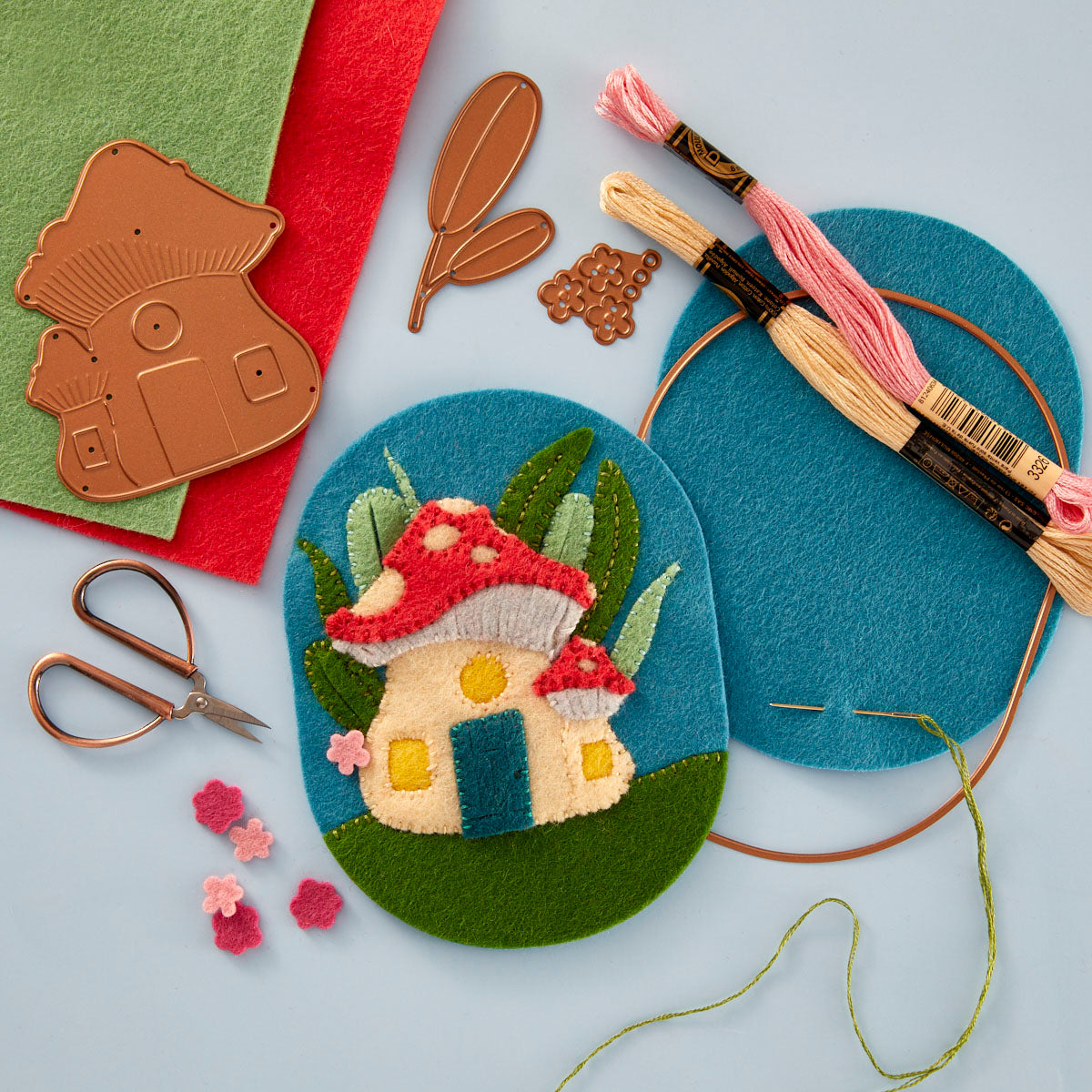 Spellbinders Merino Wool Felt Sheets Holiday Collection fs-001 mushroom