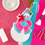 Spellbinders Merino Wool Felt Sheets Snow fs-010 snowlady felt ornament