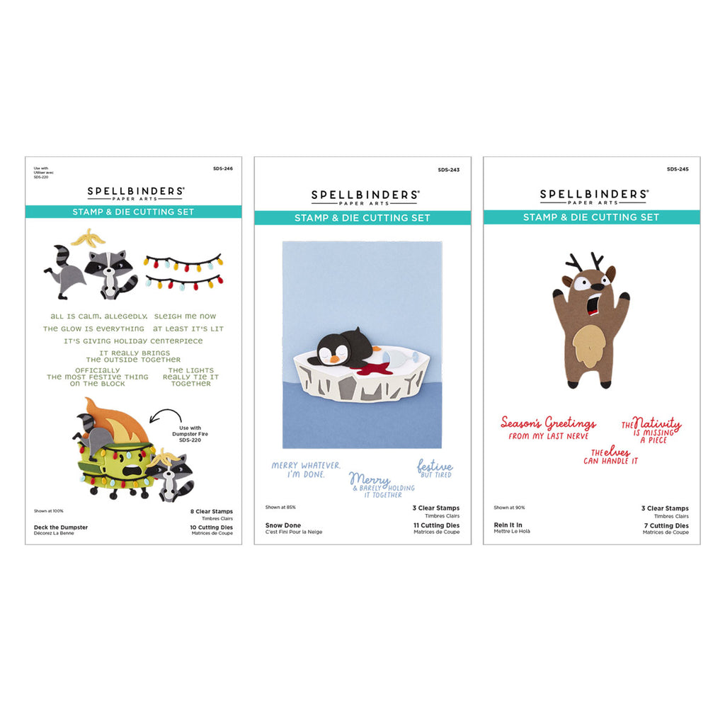 Spellbinders Merry Mayhem Stamp and Die Set bd-1152