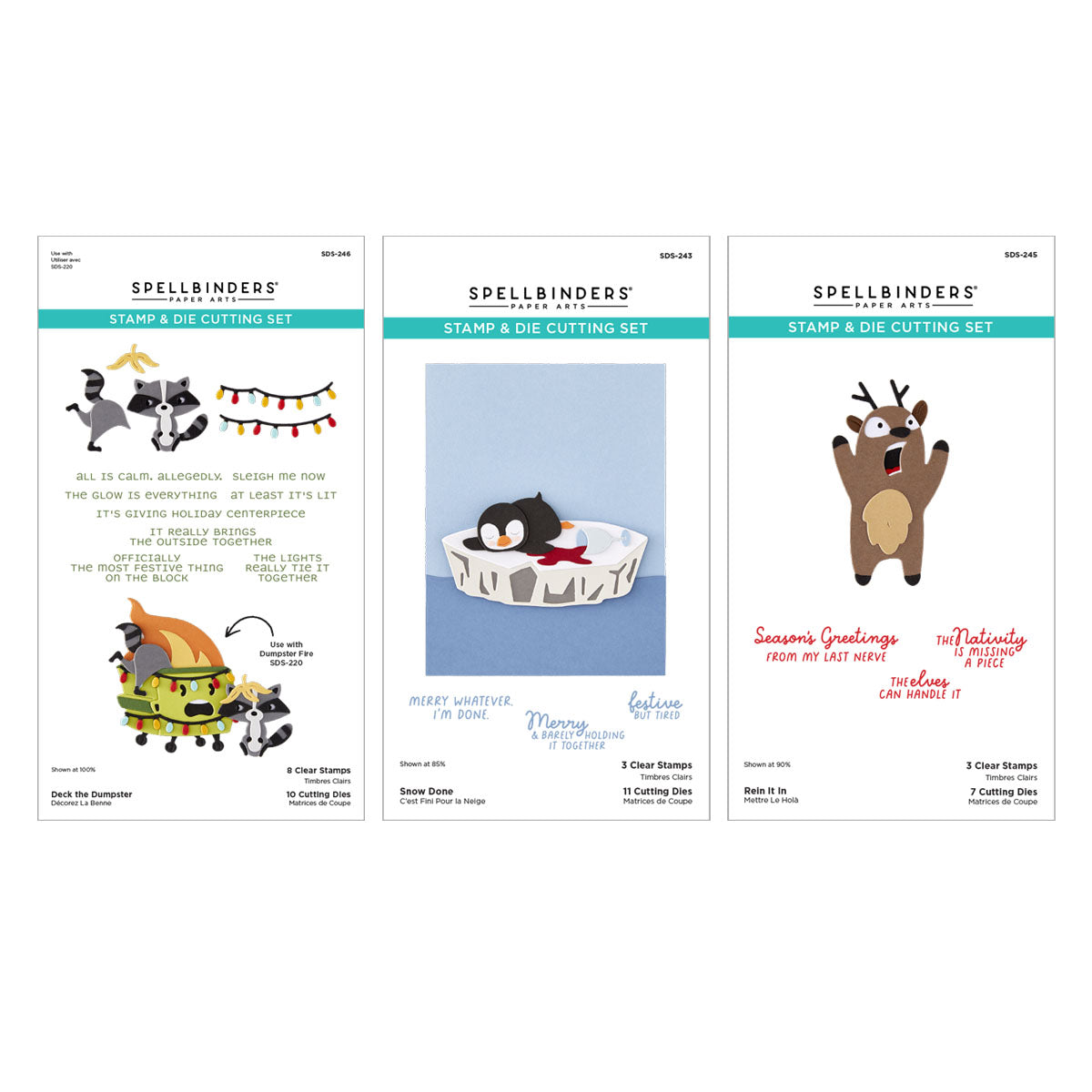 Spellbinders Merry Mayhem Stamp and Die Set bd-1152