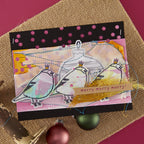 Spellbinders Merry, Merry, Merry Bird Registration Press Plate and Die Set bpr-035  nest
