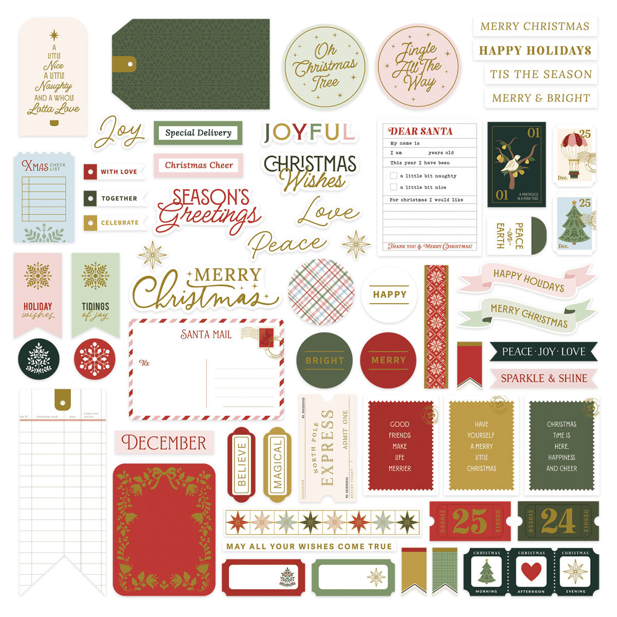 Spellbinders Merry Moments Die Cut Sentiments scse-019