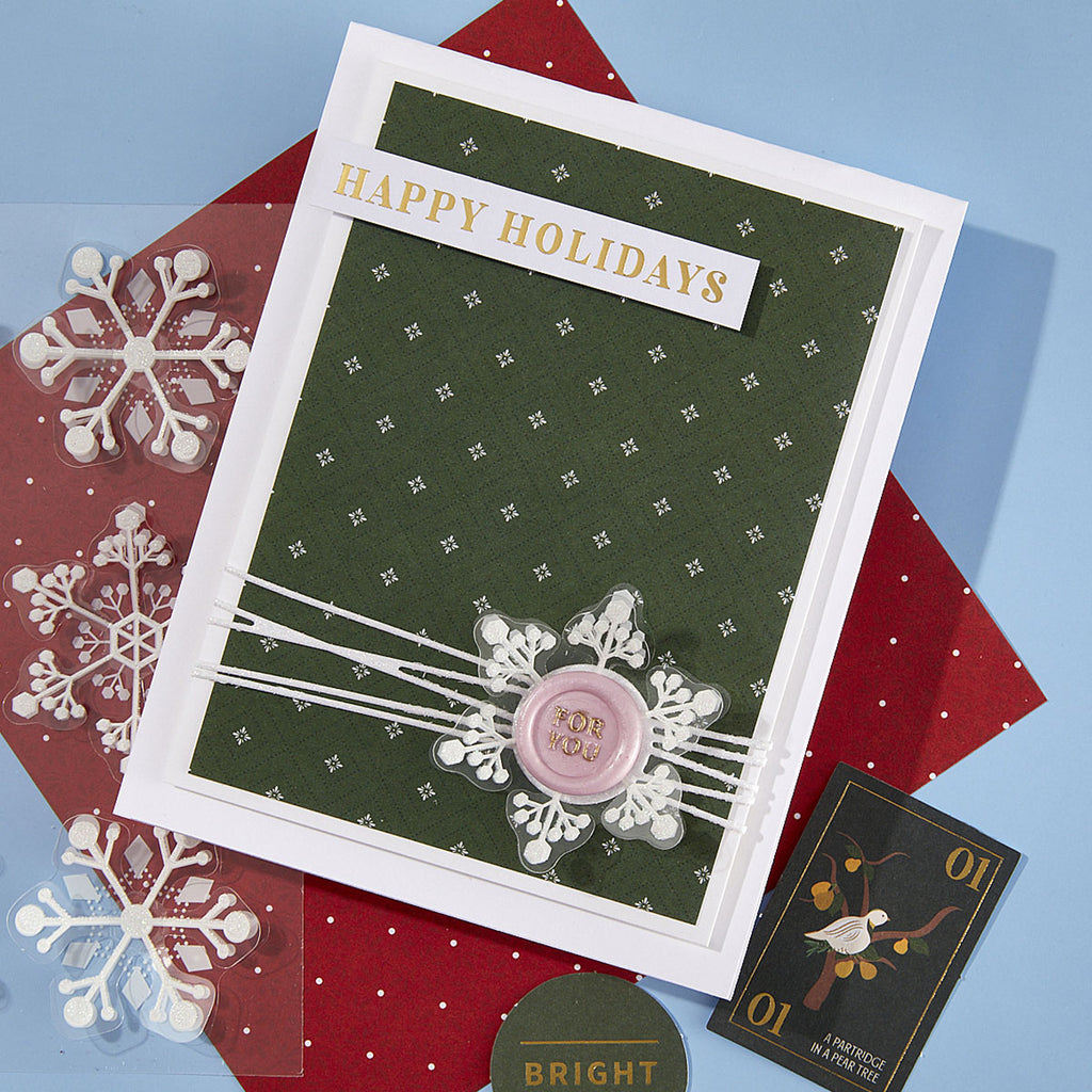Spellbinders Merry Moments Dimensional Snowflakes scse-020 happy holidays