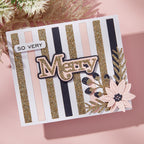 Spellbinders Merry Sentiments Clear Stamp and Die Set sds-205 sparkle