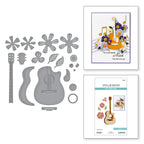 Spellbinders Mini Guitar Etched Dies s3-551
